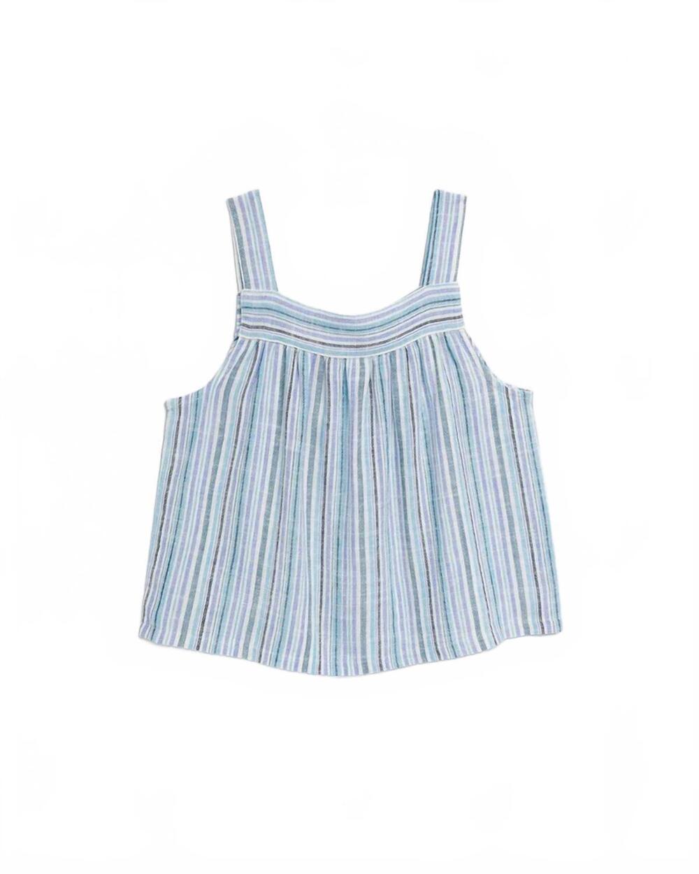 NEW SPLENDID girl's splash stripe tank top in blue